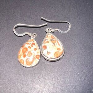 Orange Teardrop Earrings